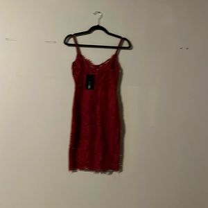Burgundy mini dress